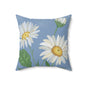 Daisy Floral Throw Pillow, Cozy Home Decor, Boho Chic Cushion,  Living Room Accent