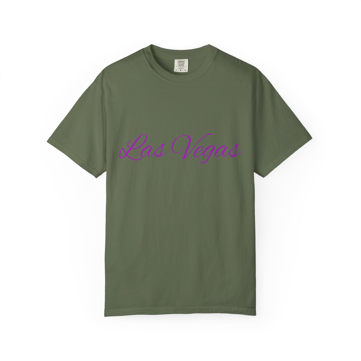 Las Vegas Floral Unisex Garment-Dyed T-Shirt | Vacation Tee, Travel Shirt, Summer Outfit, Gift for Travelers, Retro Las Vegas Design