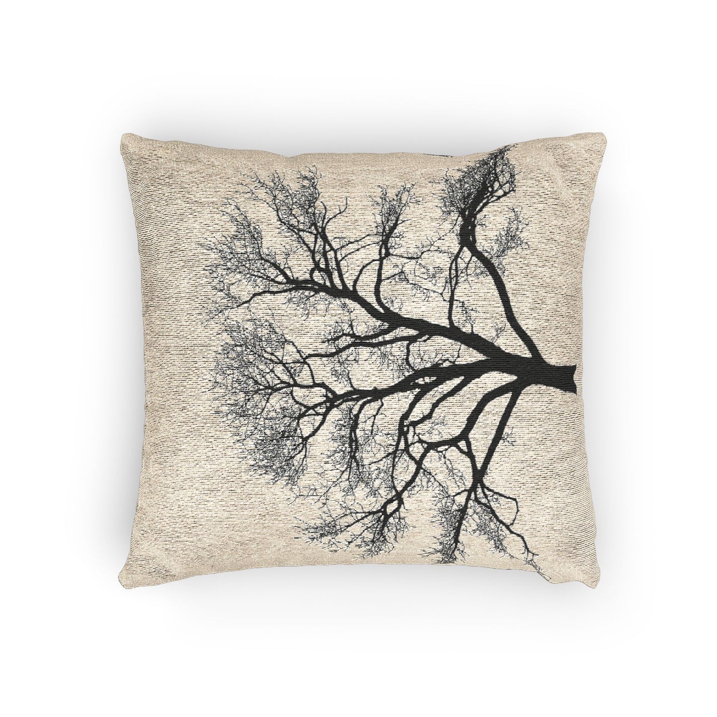 Natural Tree Woven Pillow, Cozy Home Decor, Living Room Accent, Unique Gift for Nature Lovers, Bohemian Style
