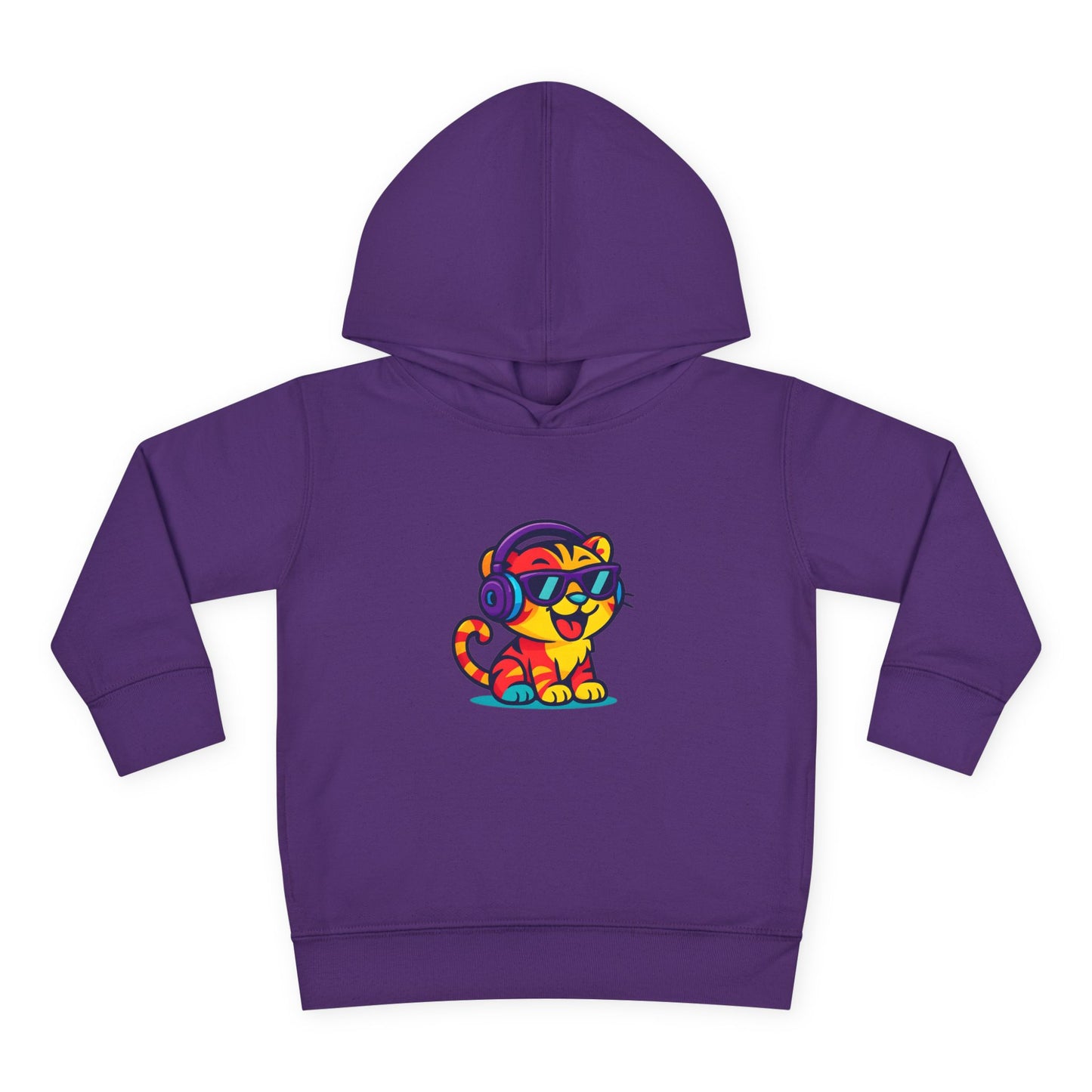 Cool Cat Toddler Hoodie - Fleece Pullover with Colorful Lion Design, Kids Clothing, Fun Gift, Casual Wear, Playtime Essentials