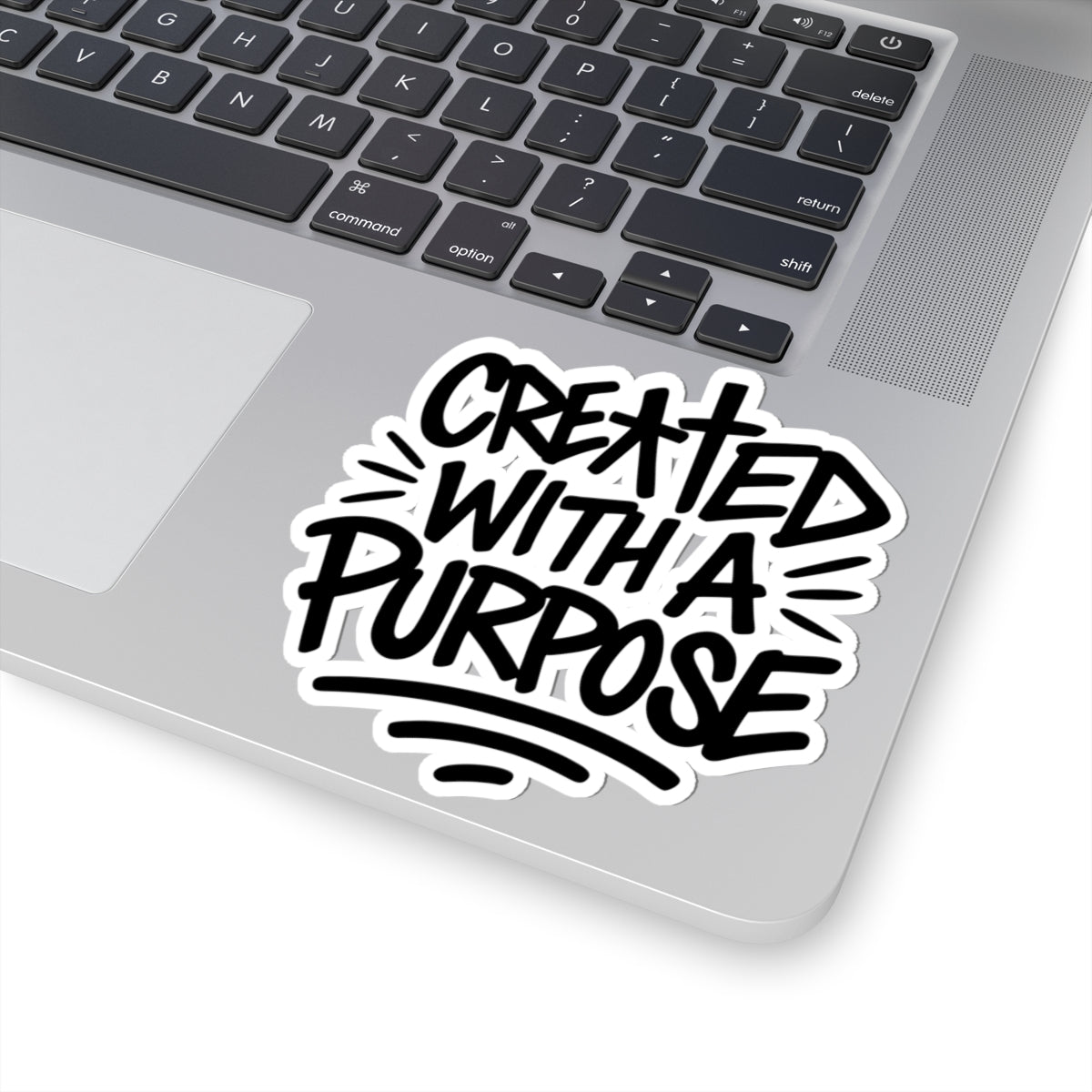Created With A Purpose Sticker — Inspirational Kiss-Cut Vinyl Decal