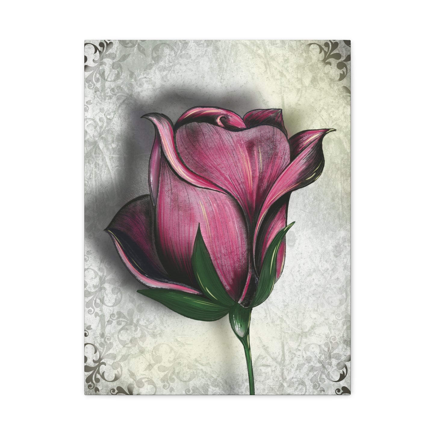 Matte Canvas, Stretched, 1.25" Purple Flowers