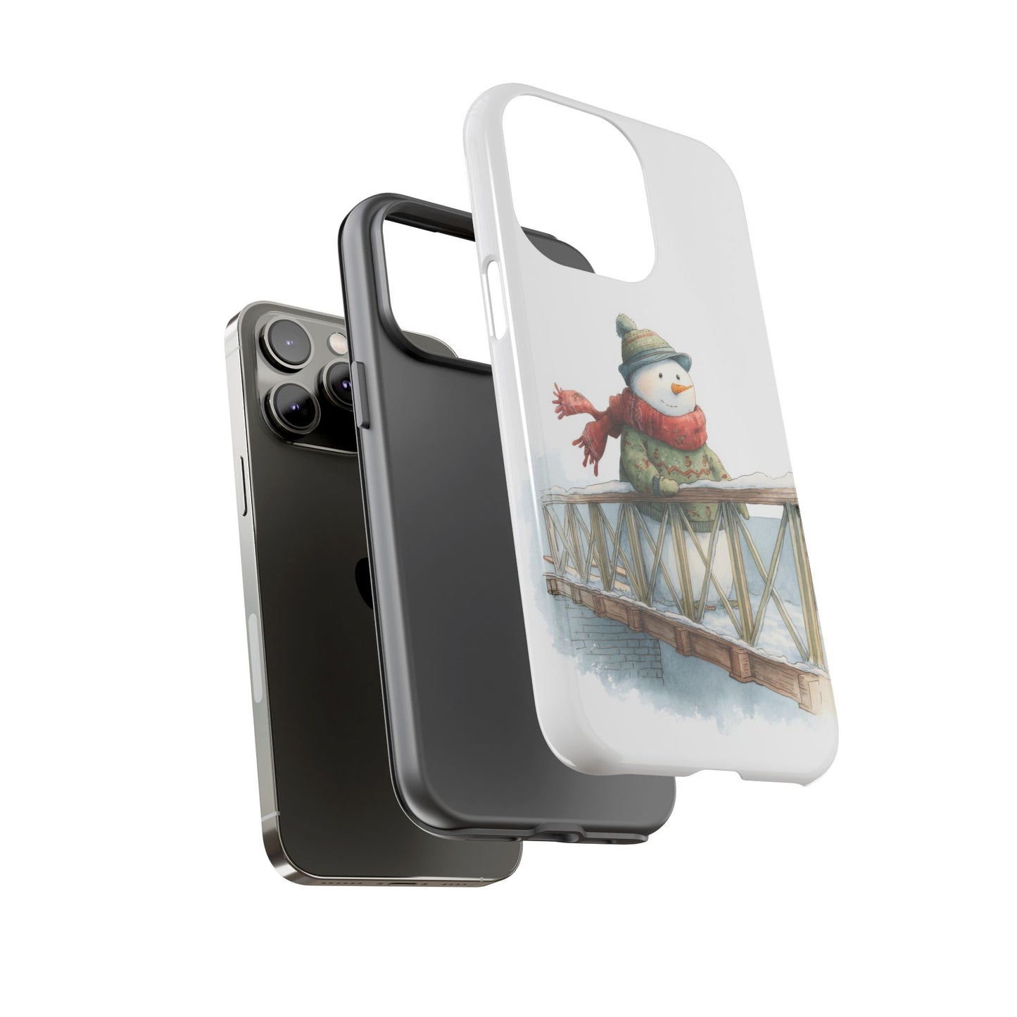 Snowman Phone Case – Winter Holiday Gift, Cute Snowman Design, Winter Accessories, Protective Phone Case, Unique Christmas Present