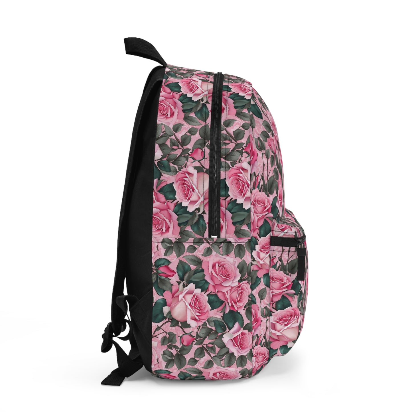 Floral Design Backpack - Ideal for School, Travel, or Casual Outings | Stylish Bag, Rose Pattern, Gift for Her, Everyday Use, Back to School