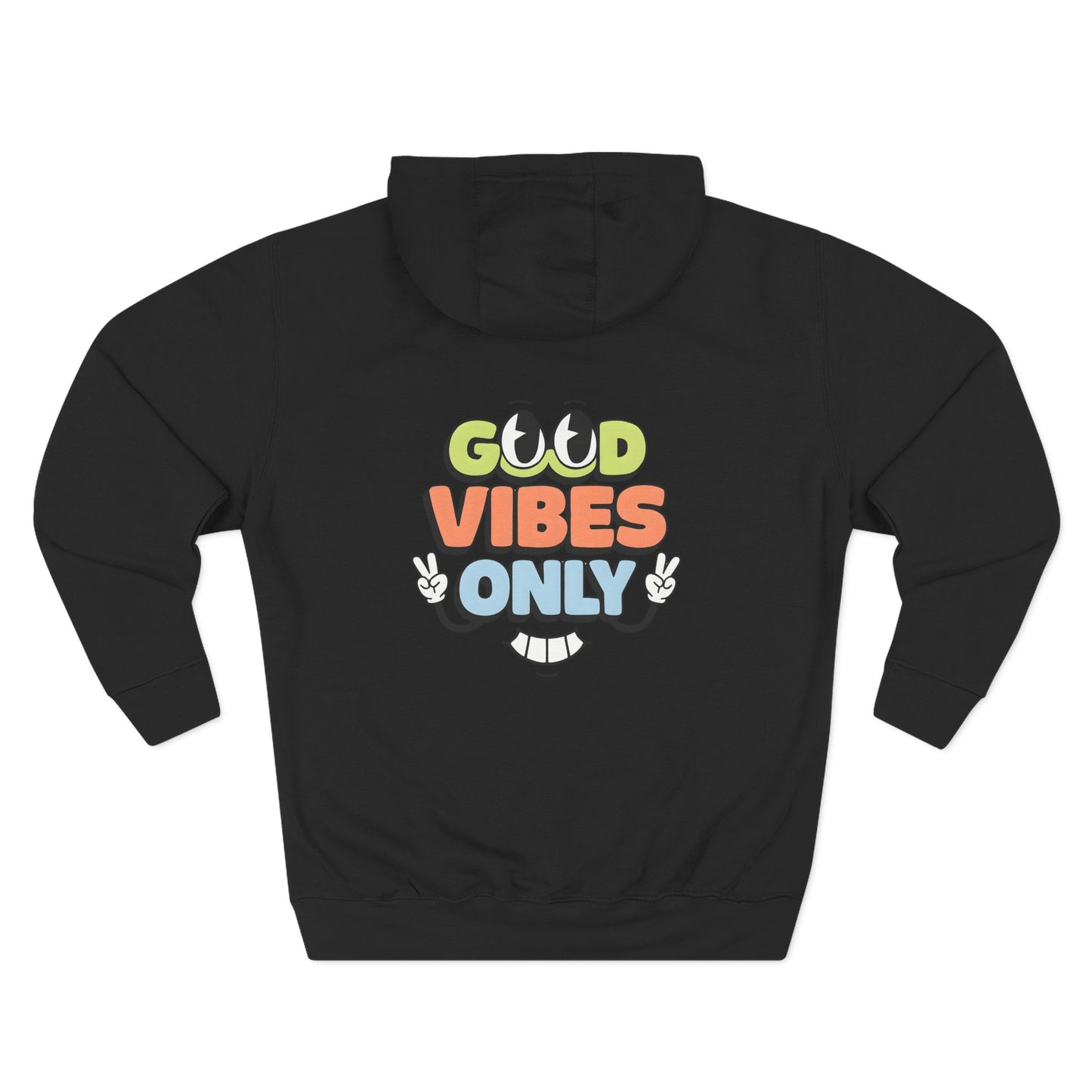 Good Vibes Only Fleece Hoodie for Positive Energy Lovers, Motivational Comfort, Chill Attire, Casual Wear, Gift for Friends
