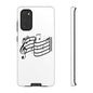 Musical Notes Phone Case — Black Treble Clef Music Staff Tough Case