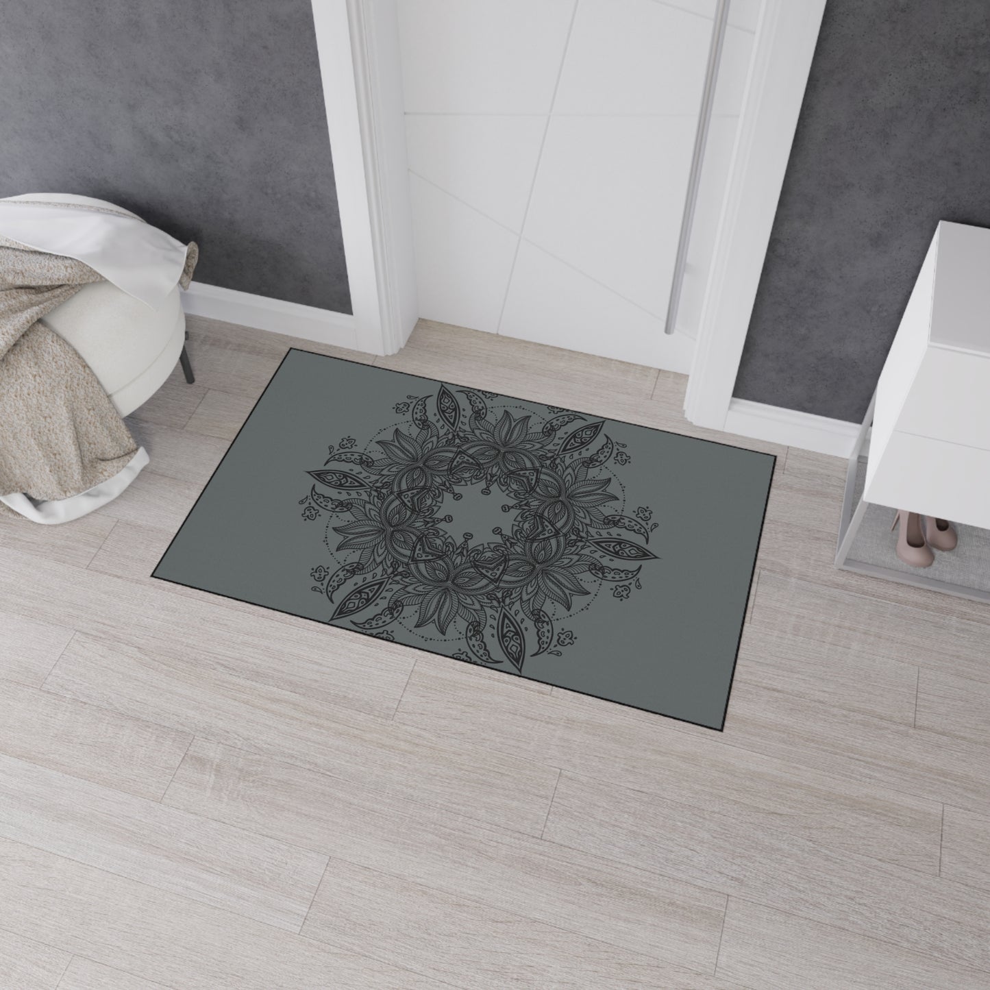Decorative Mandala Floor Mat — Heavy Duty Non‑Slip Entry Rug