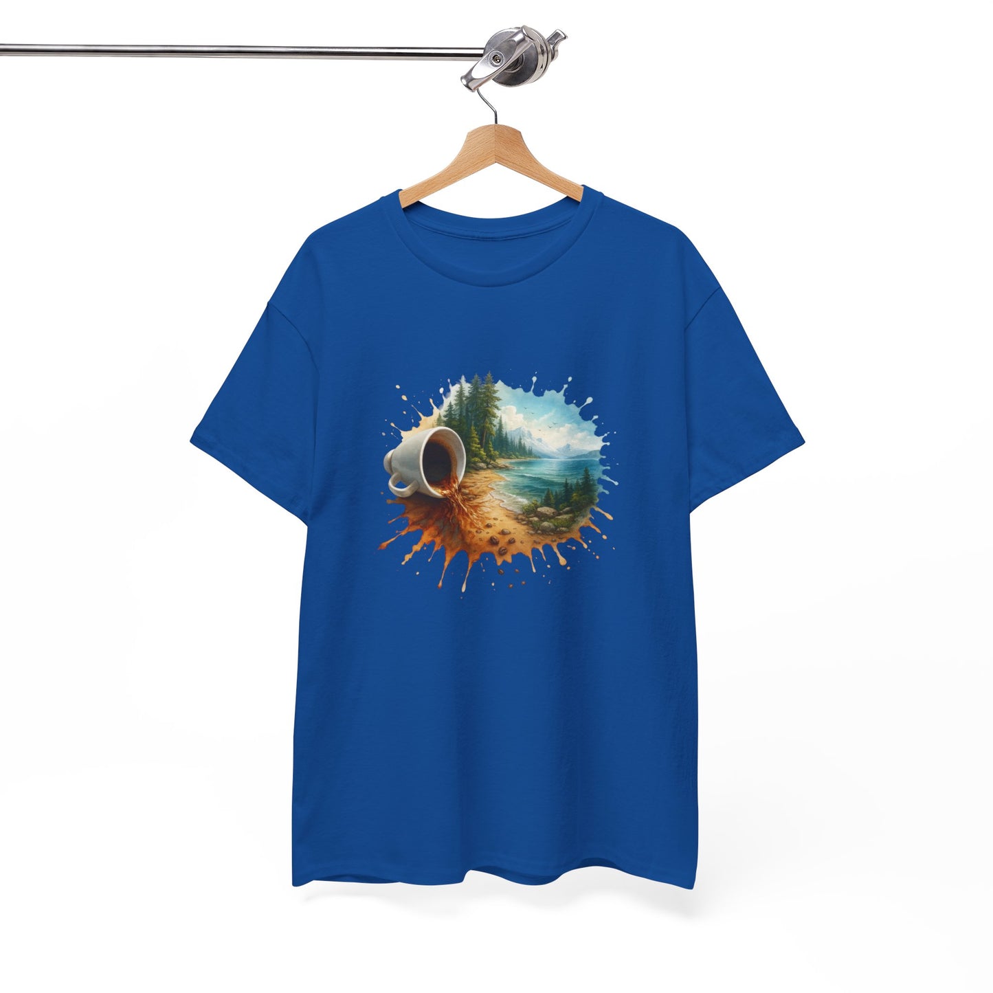 Nature-Inspired Unisex Heavy Cotton Tee, Casual Outfit, Gift for Nature Lovers, Camping Apparel, Outdoor Adventure Shirt