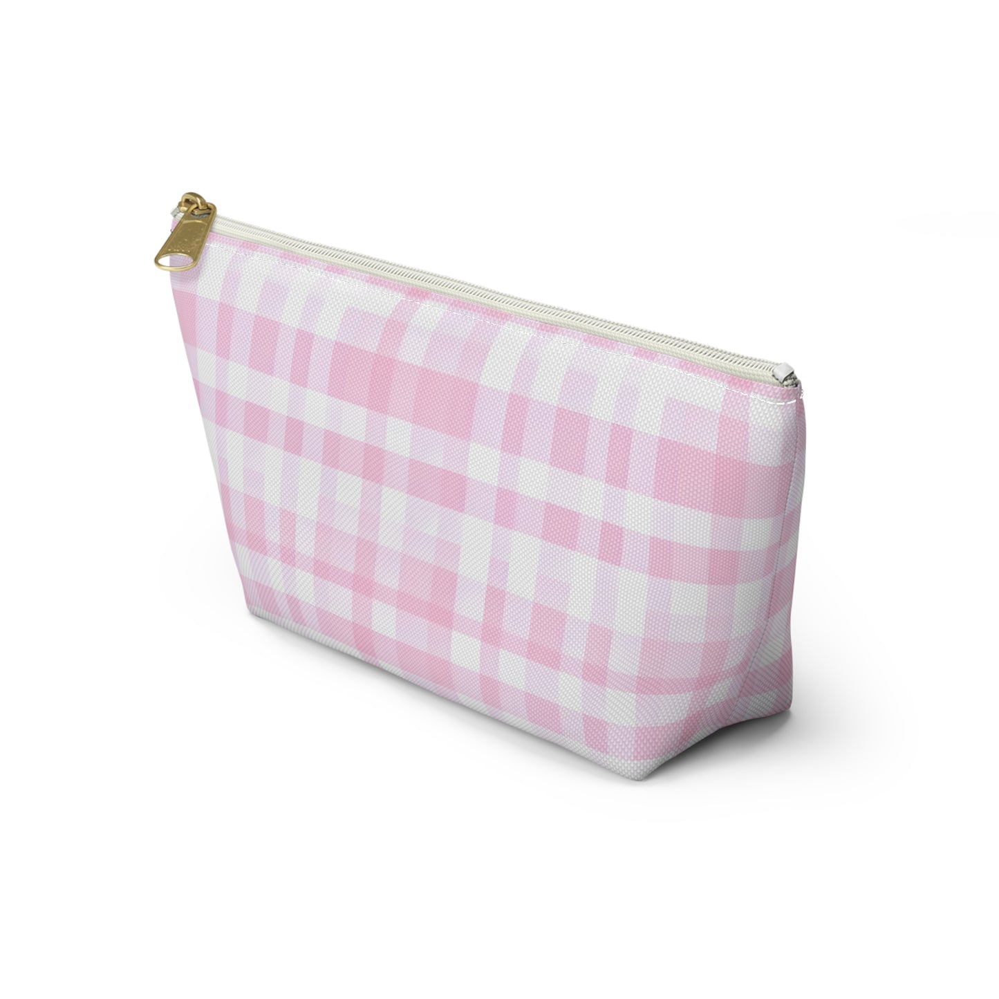 Chic Pink Plaid Accessory Pouch | Makeup Bag, Travel Organizer, Toiletry Case, Gift for Her, Cute Storage Solution