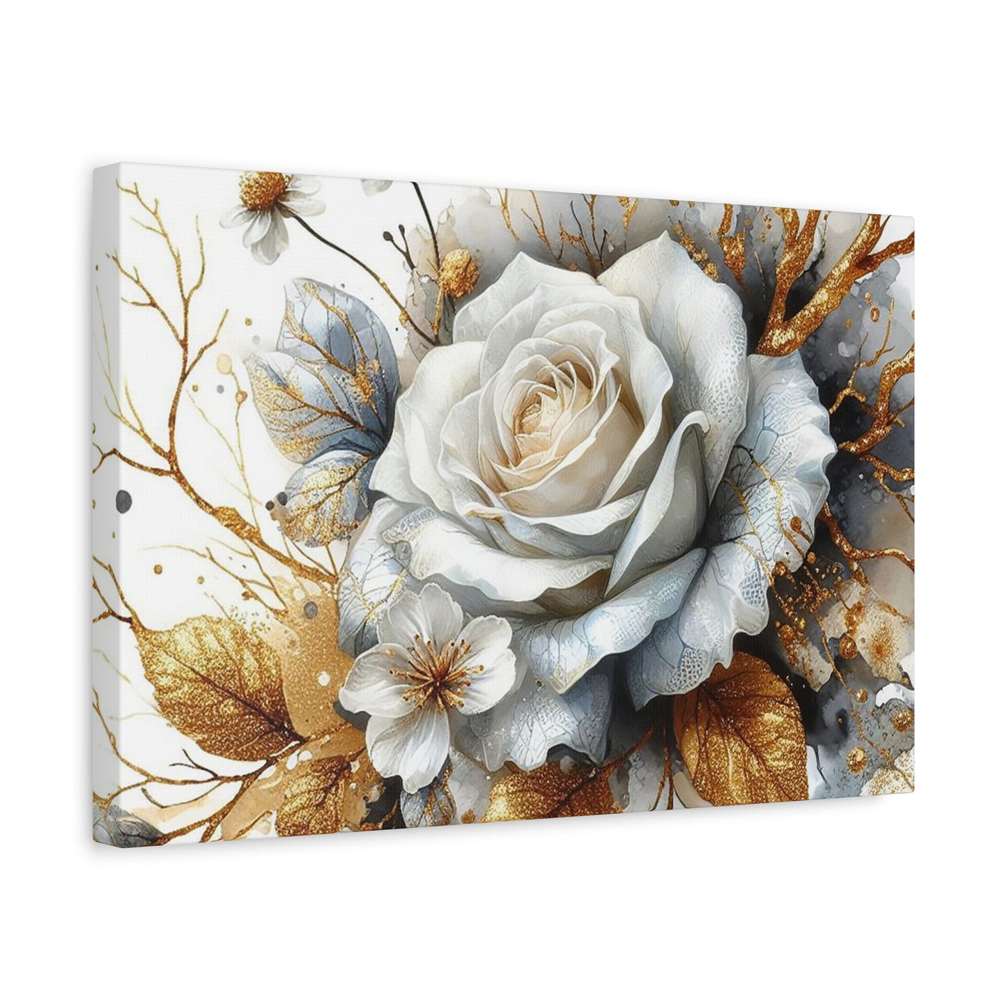 Matte Canvas, Stretched, 1.25" - Gold and Black