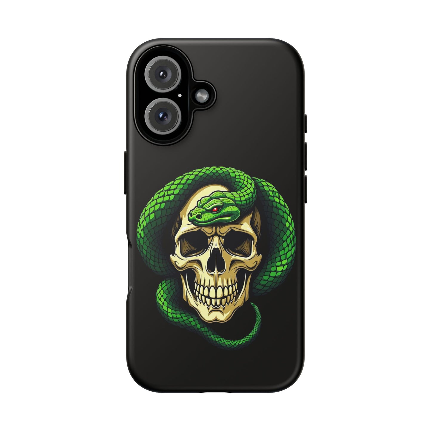 Skull & Snake Phone Case | Tough Cases, Protective Cover, Edgy Phone Accessories, Gothic Gift, Halloween Decor