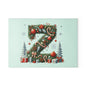 Christmas Wreath Letter 'Z' Glass Cutting Board — Holiday Kitchen Décor with Ornaments & Gifts