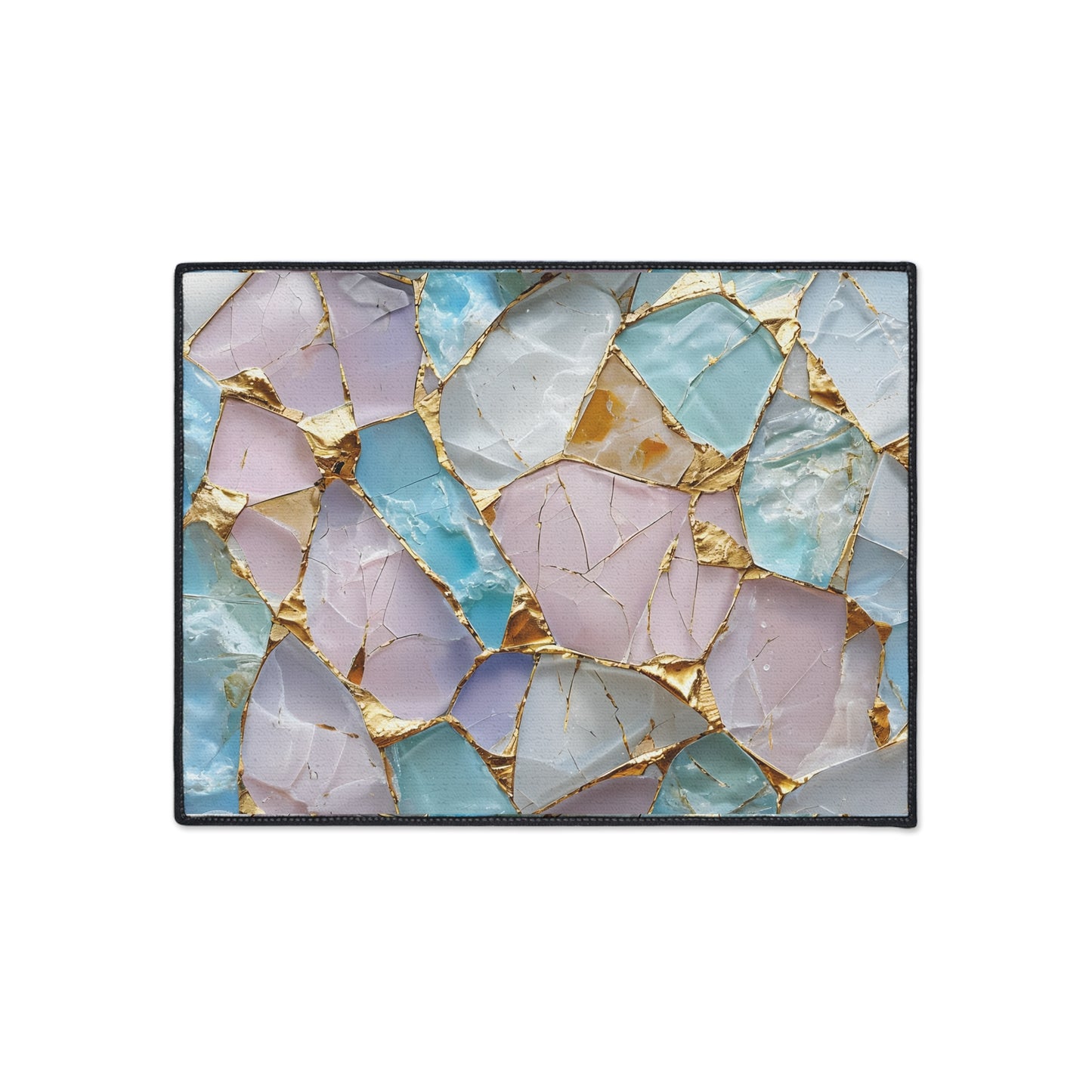 Elegant Geode Floor Mat, Luxurious Entrance Rug,  Non-Slip