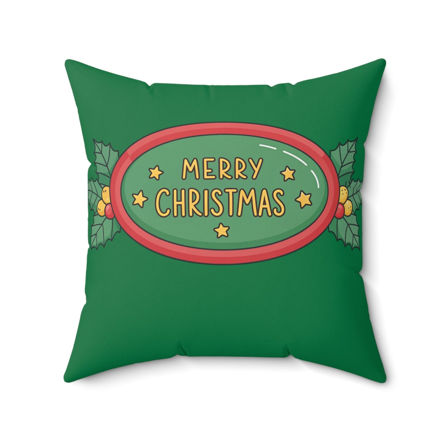 Christmas Decorative Pillow, Cozy Holiday Accent, Festive Home Decor, Merry Christmas Cushion, Seasonal Gift Idea