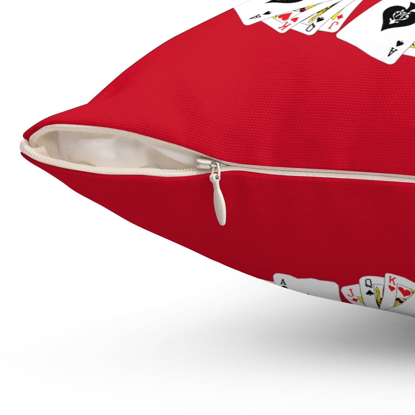 Playing Cards Themed Pillow, Fun Home Décor, Gift for Gamers, Poker Night Cushion, Card Game Decoration