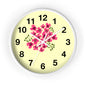 Floral Wall Clock with Pink Flowers, Home Decor, Gift for Gardening Enthusiasts, Mother's Day Present, Living Room Accent, Spring Vibes