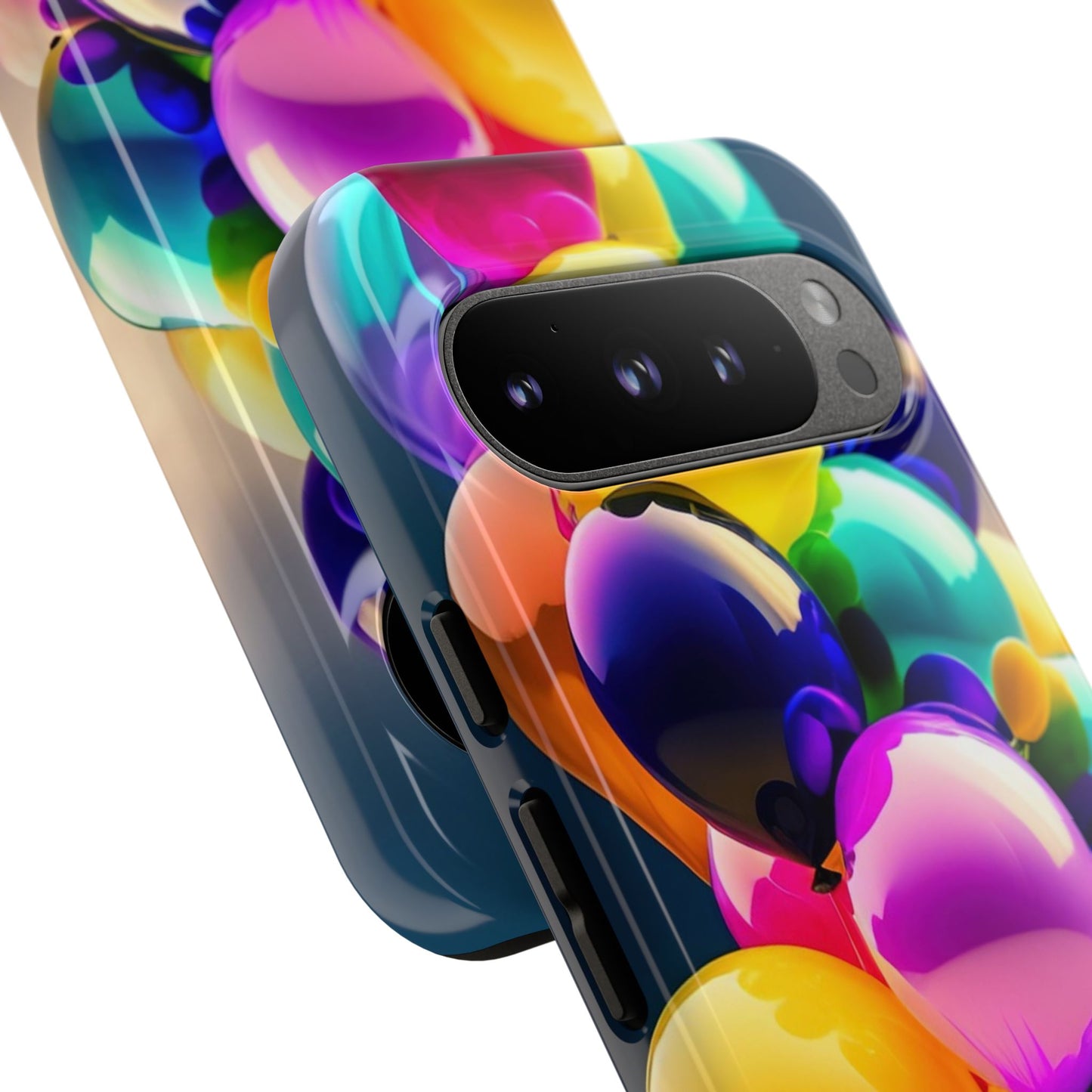 Colorful Balloon Tough Phone Case — Vibrant Party Balloons Protective Cover