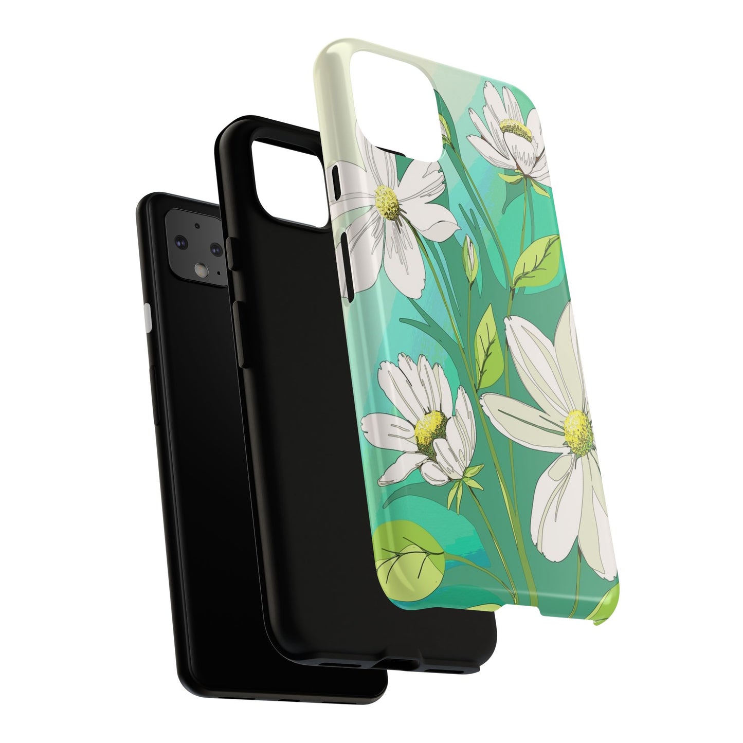 Floral Phone Case, Tough Cases, Flower Design, Nature Inspired, Eco-Friendly Cover, Unique Gift for Her, Spring Accessories