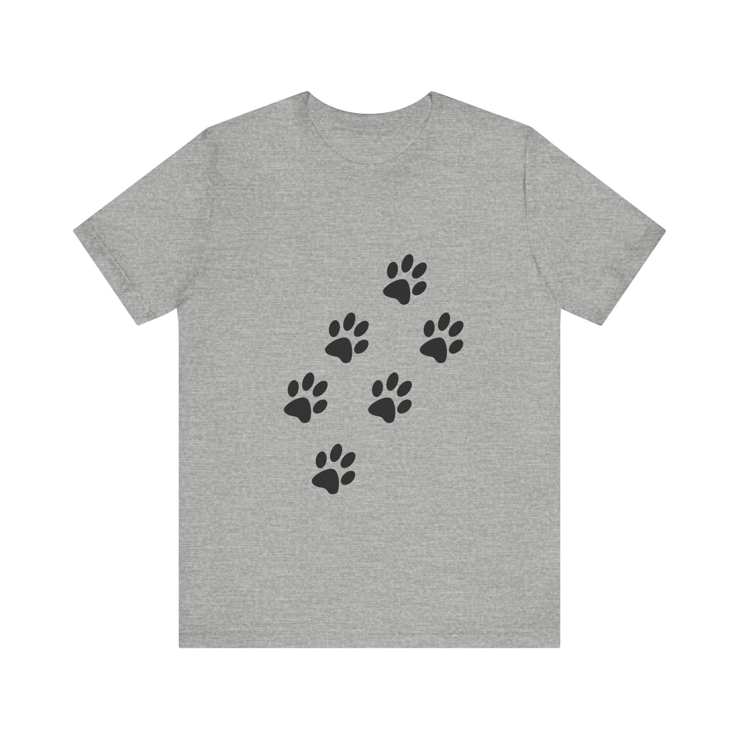 Paw Print Short Sleeve Tee | Unisex Animal Lover Shirt, Pet Owner Gift, Casual Wear, Gifts for Dog Lovers, Comfortable T-Shirt