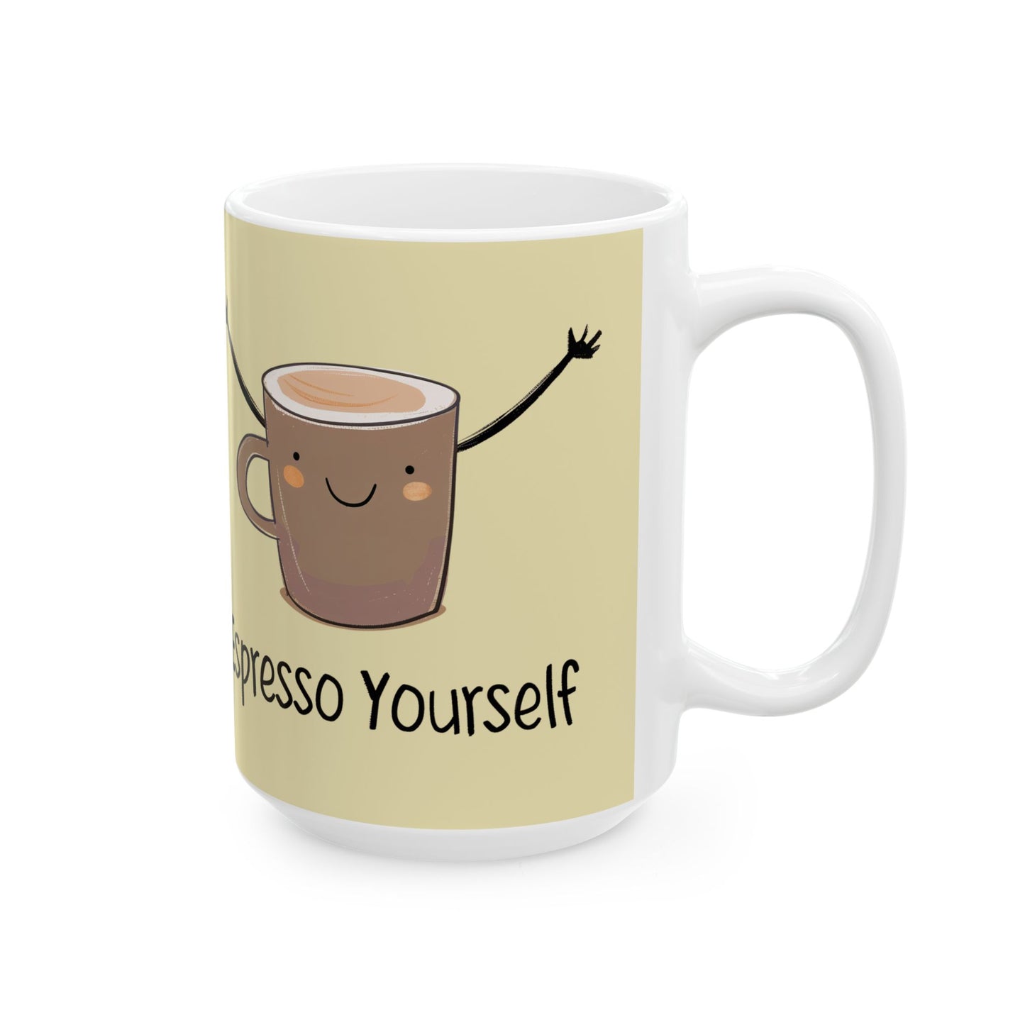 Fun Motivational Ceramic Mug, Inspirational Coffee Cup, Cute Gift for Coffee Lover