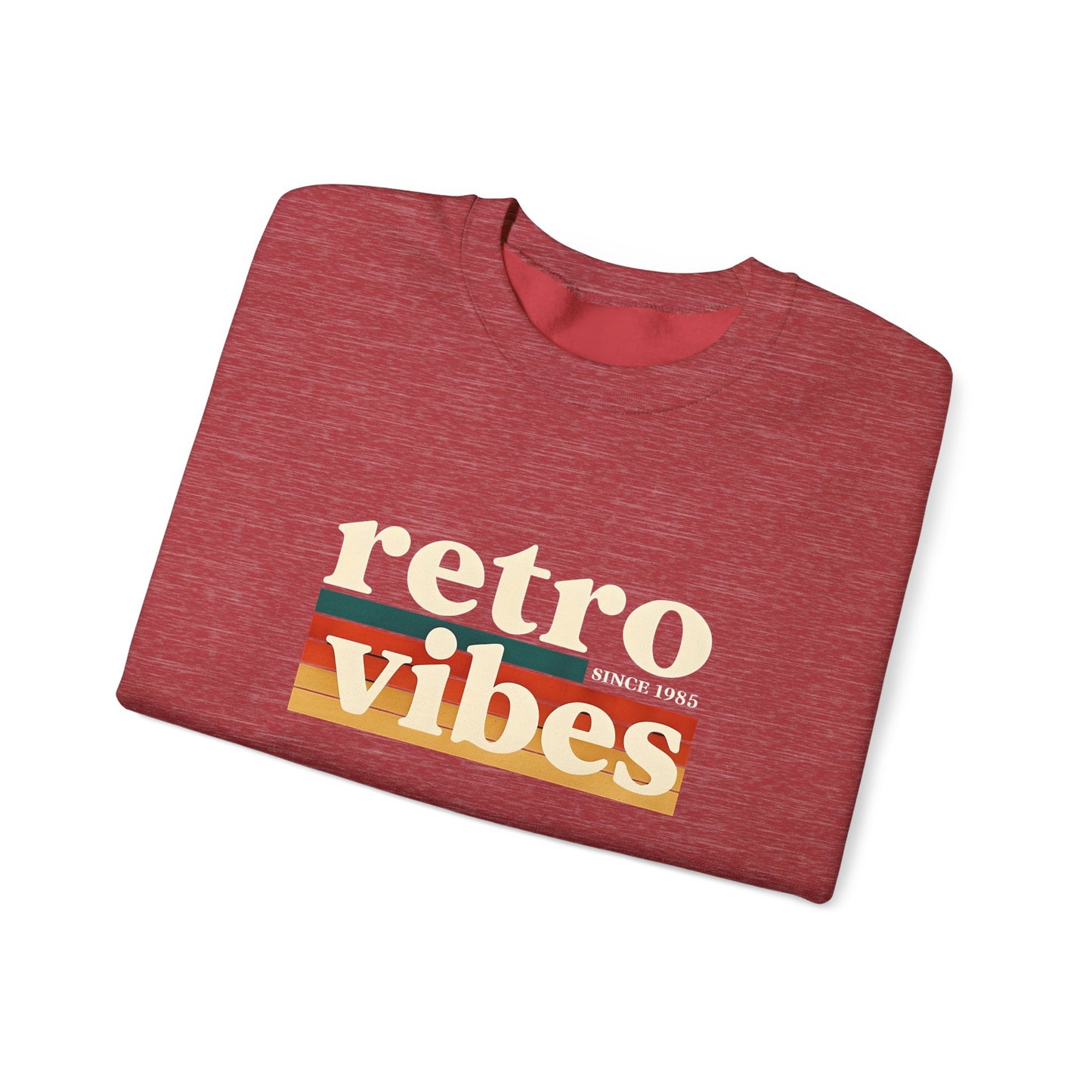 Retro Vibes Crewneck Sweatshirt, Unisex Vintage Style, Cozy Fall Fashion, Gift for Music Lovers, Chill Weekend Wear