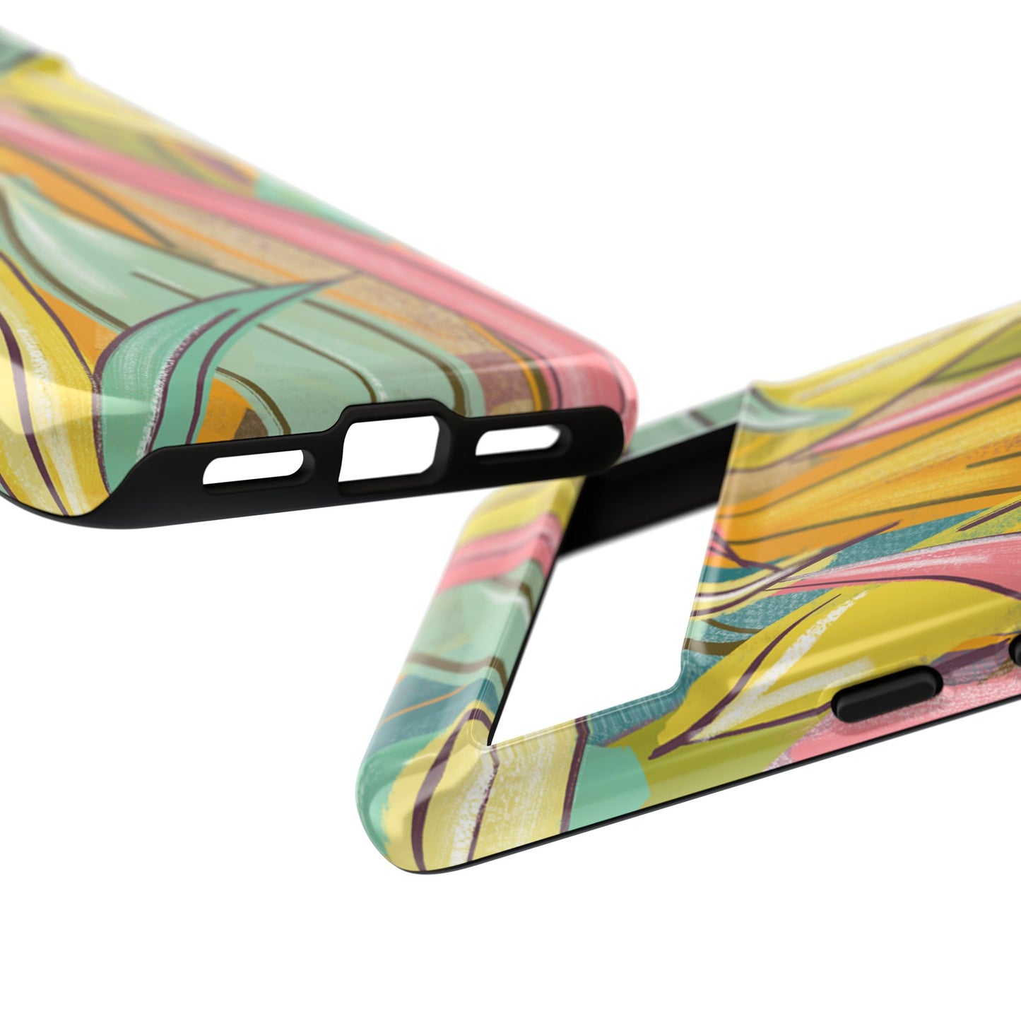 Vibrant Phone Case with Colorful Leaf Design, Tough Cases for Nature Lovers, Eco-Friendly Gift, Summer Vibes, Floral Phone Cover