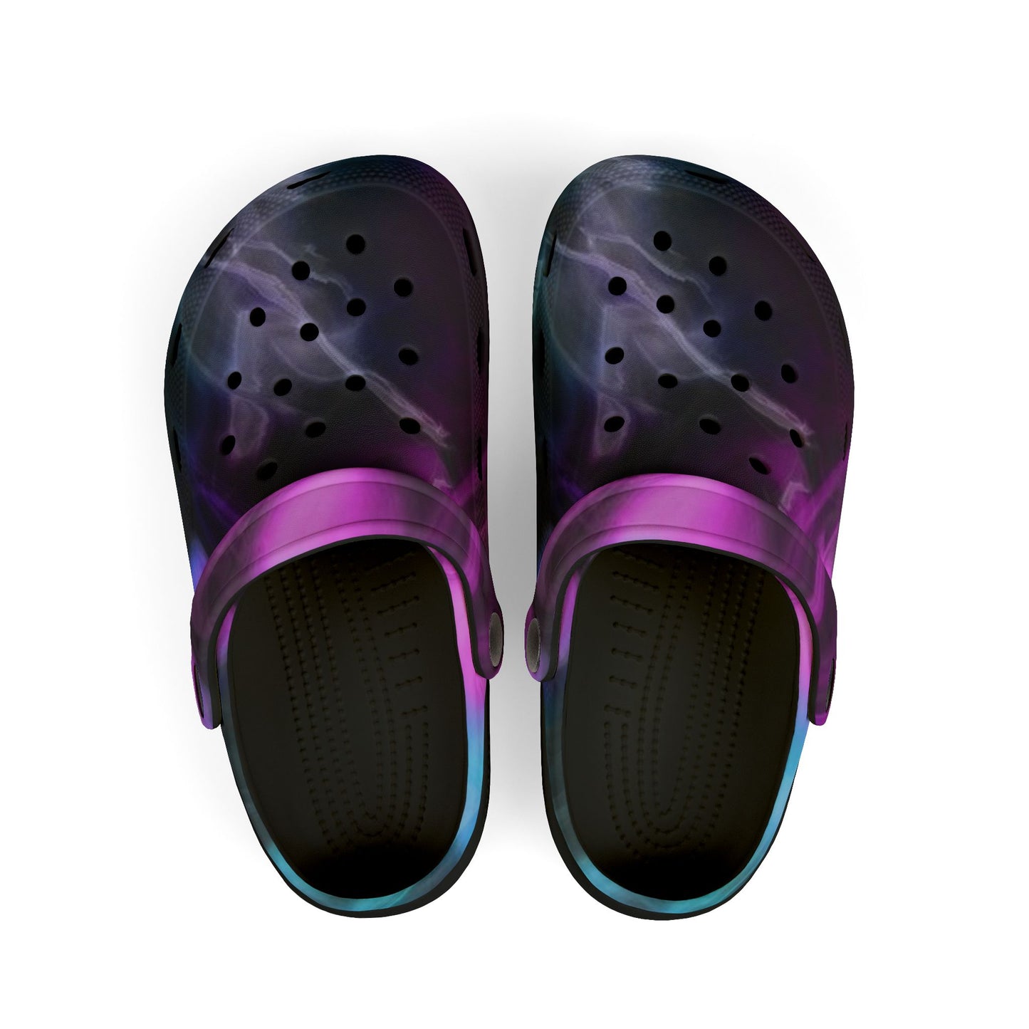 Kids Galaxy Foam Clogs — Purple Nebula EVA Slip-On Sandals