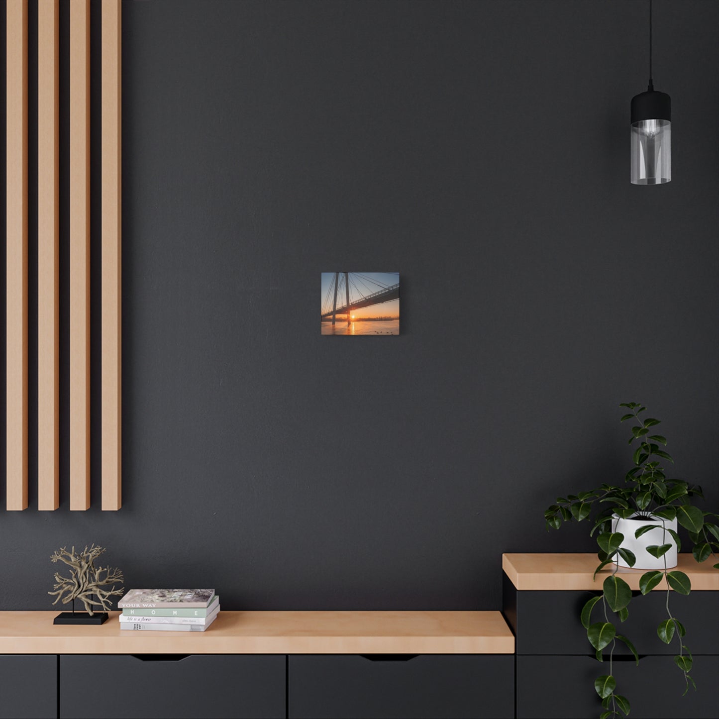 Sunrise Bridge Canvas Wall Art — Matte Stretched Canvas