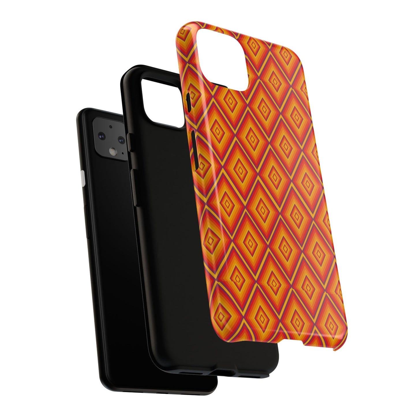 Geometric Phone Case, Tough Cases for Protection, Stylish Smartphone Cover, Vibrant Patterned Phone Accessory, Unique Gift Idea, [...]