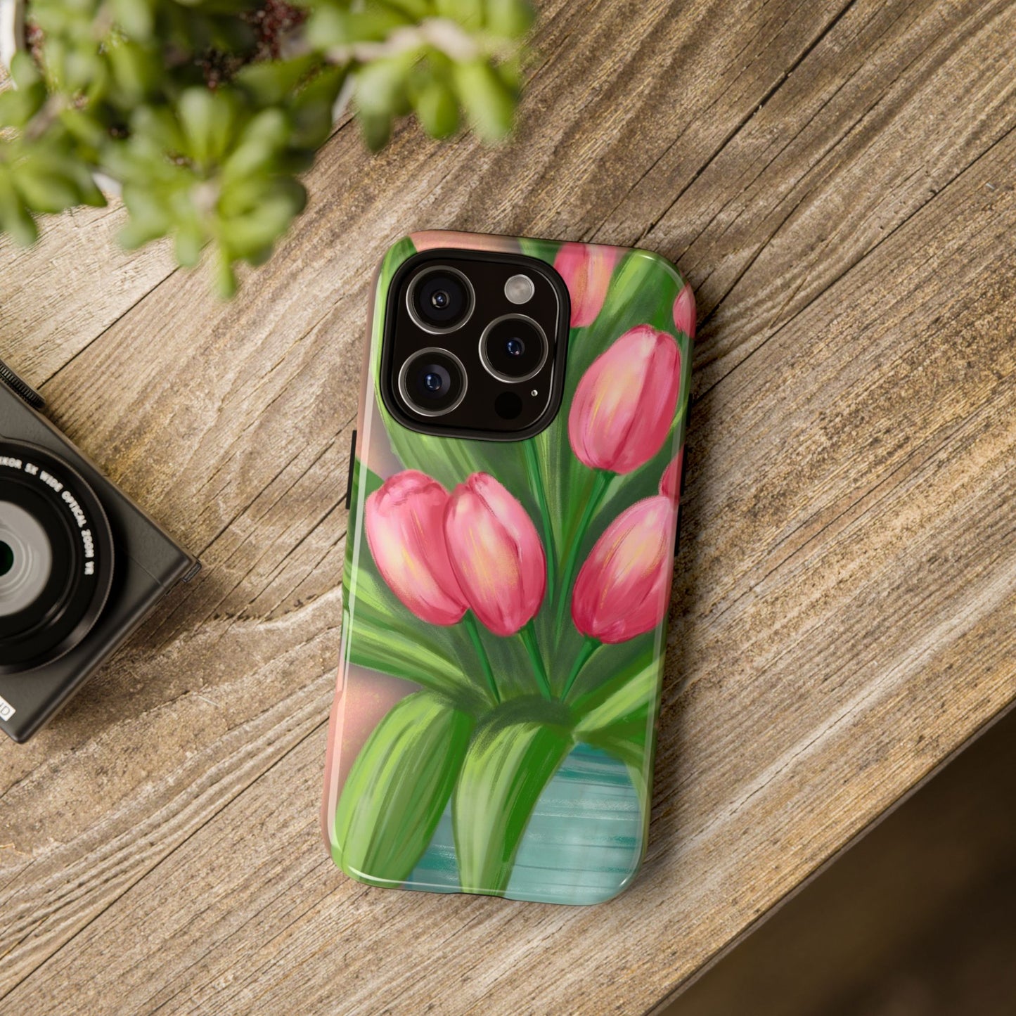 Floral Phone Case with Vibrant Tulips - Tough Cases for Garden Lovers, Spring Gifts, Nature Enthusiasts, Unique Gadget Accessories, [...]
