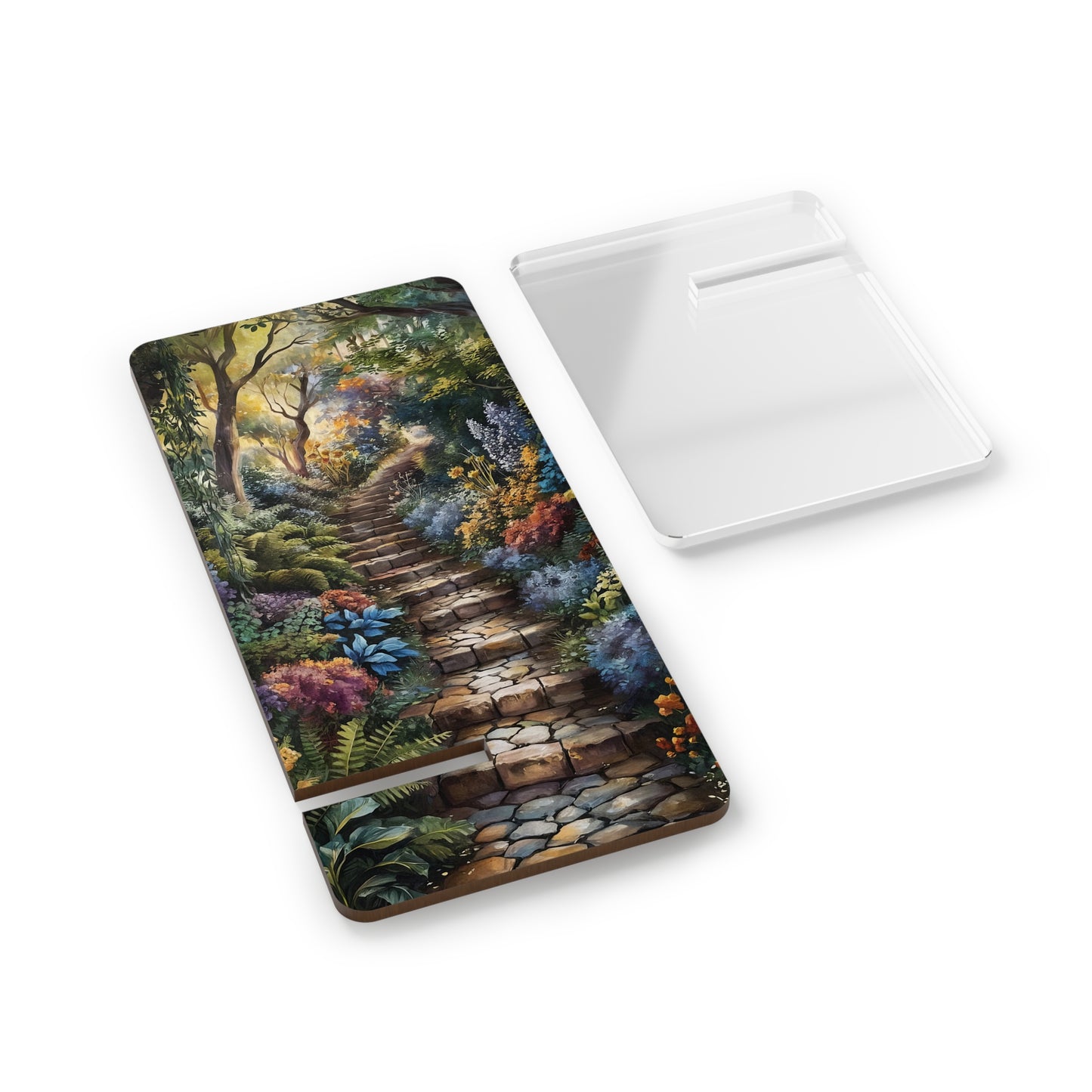 Phone Stand — Enchanted Garden Path Smartphone Display Stand