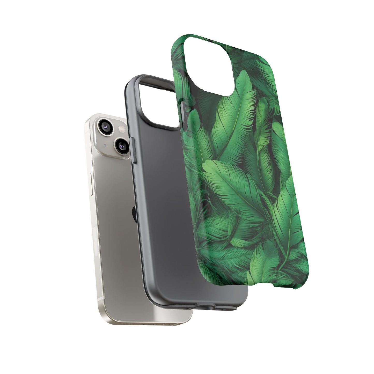 Tough Cases - Tropical Leaf Phone Case, Nature-inspired, Phone Accessory, Gift for Her, Jungle Theme, Eco-Friendly