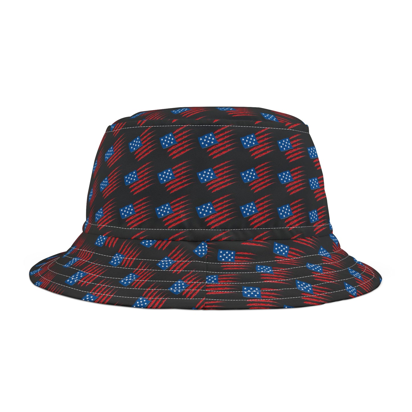 Patriotic Patterned Bucket Hat, Trendy Summer Hat, Independence Day Accessory, Outdoor Sun Protection, Festival Fashion Statement