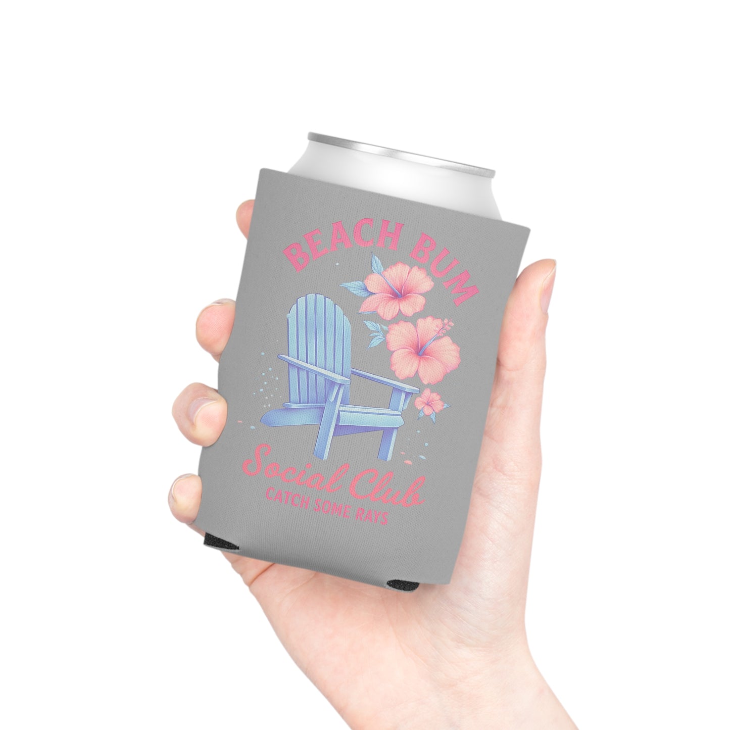 Beach Bum Can Cooler - Summer Vibes, Social Gatherings, Pool Parties, Beach Days, Gift for Friends