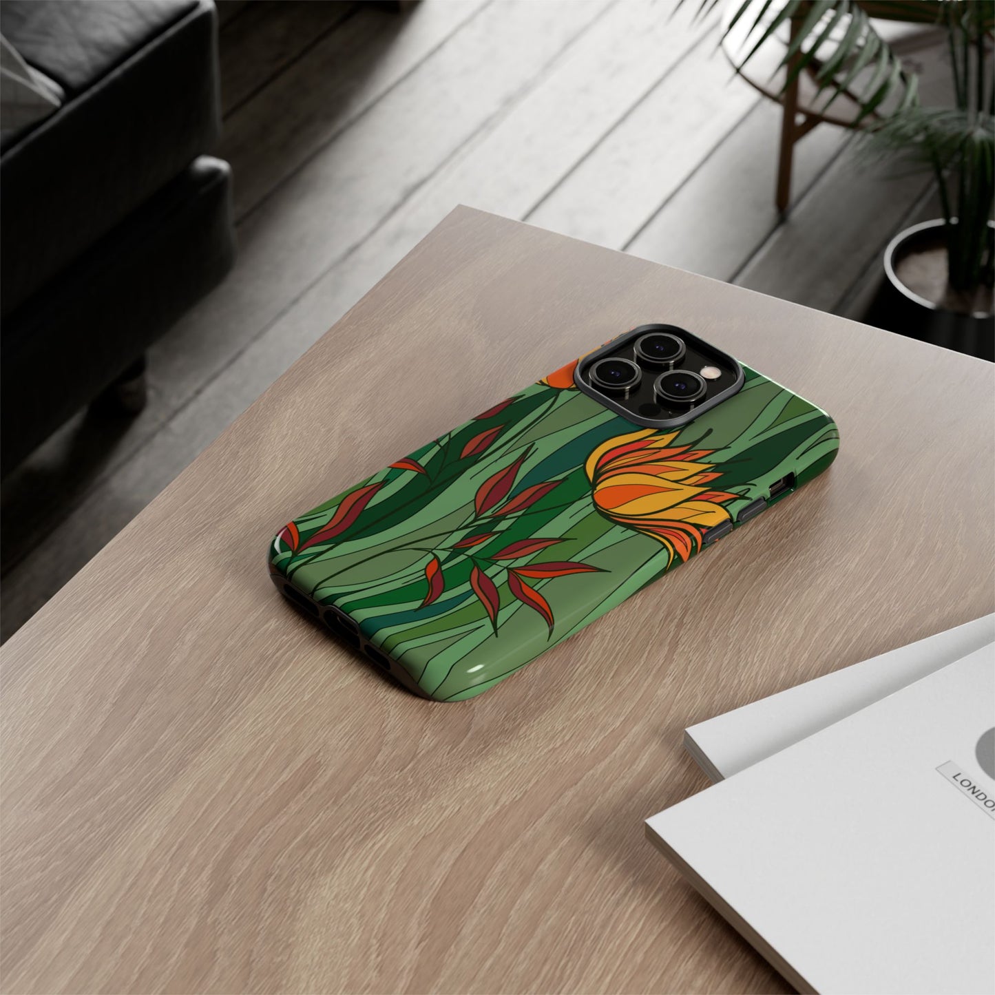Vibrant Floral Phone Case, Nature-Inspired Tough Case, Eco-Friendly Cover, Unique Gift for Nature Lovers, Spring Decor