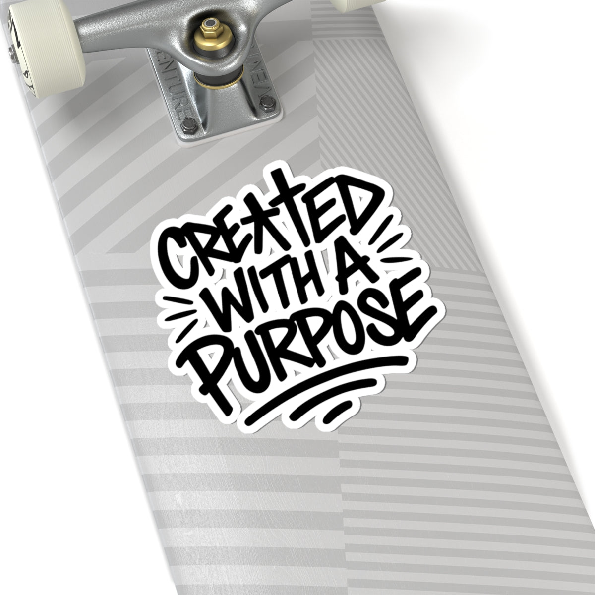 Created With A Purpose Sticker — Inspirational Kiss-Cut Vinyl Decal
