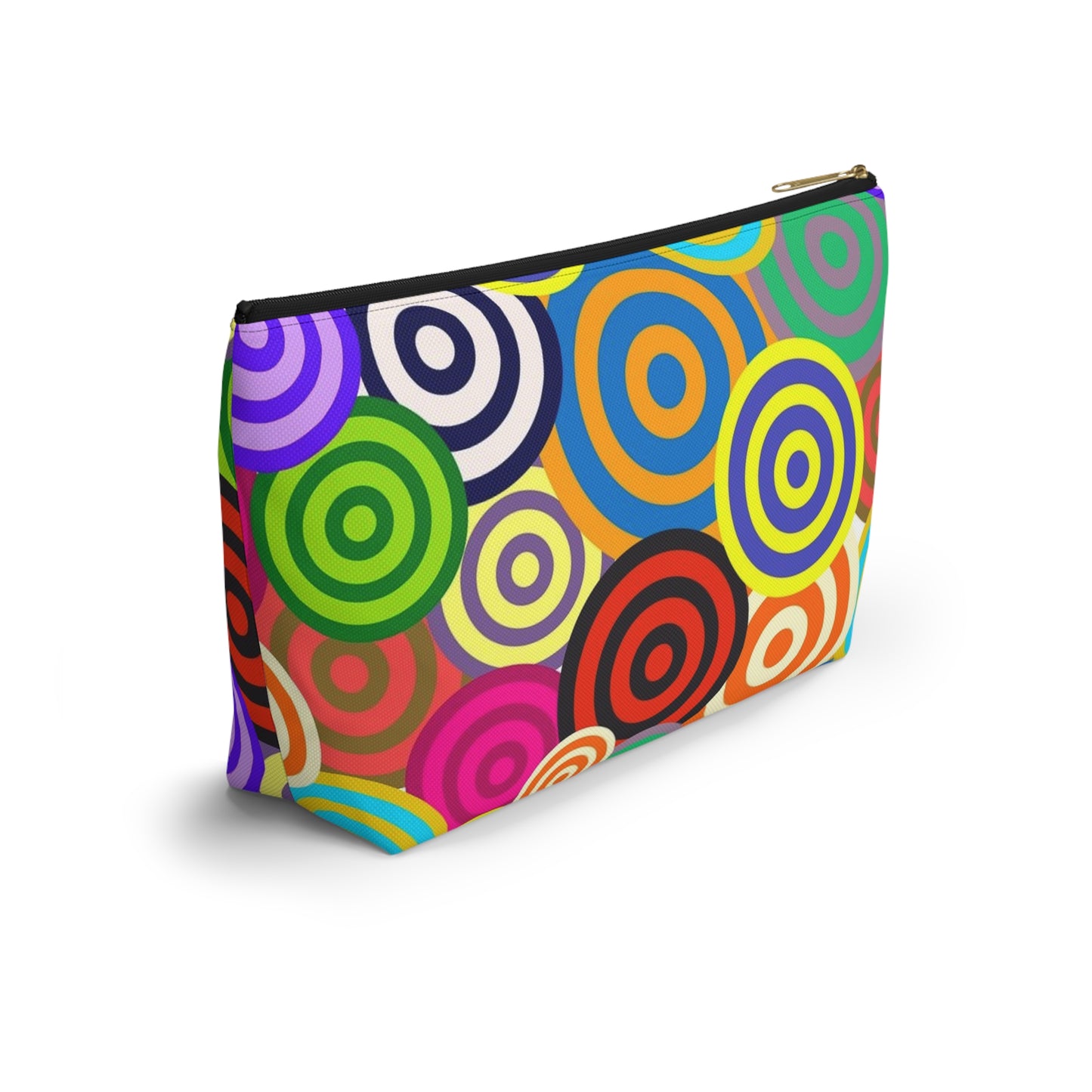 Colorful Circle Accessory Pouch | Cosmetic Bag, Makeup Organizer, Travel Pouch, Fun Gift, Party Favor