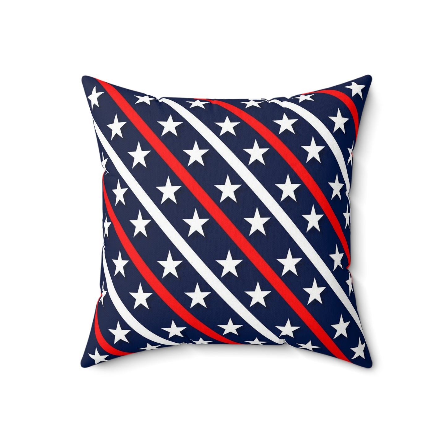 USA Patriotic Square Pillow, Decorative Cushion, Americana Home Decor, Fourth of July Gift, Star Stripes Pillow