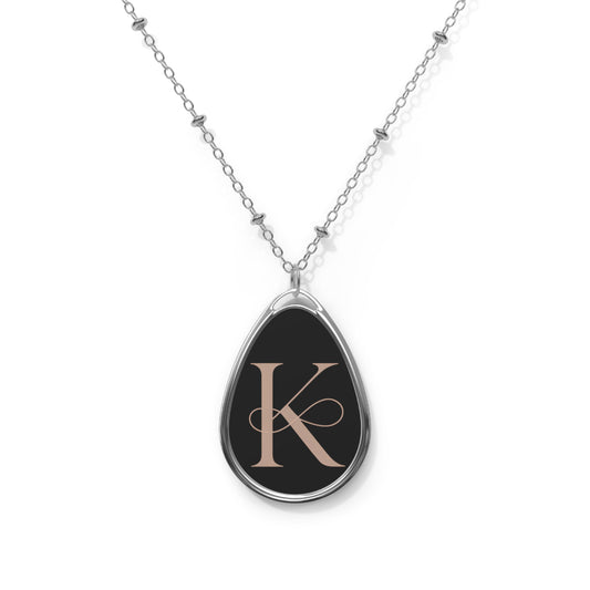 Personalized Oval Necklace with Initial, Custom Jewelry Gift for Her, Minimalist Pendant, Meaningful Keepsake, Everyday Wear, Birthday Gift
