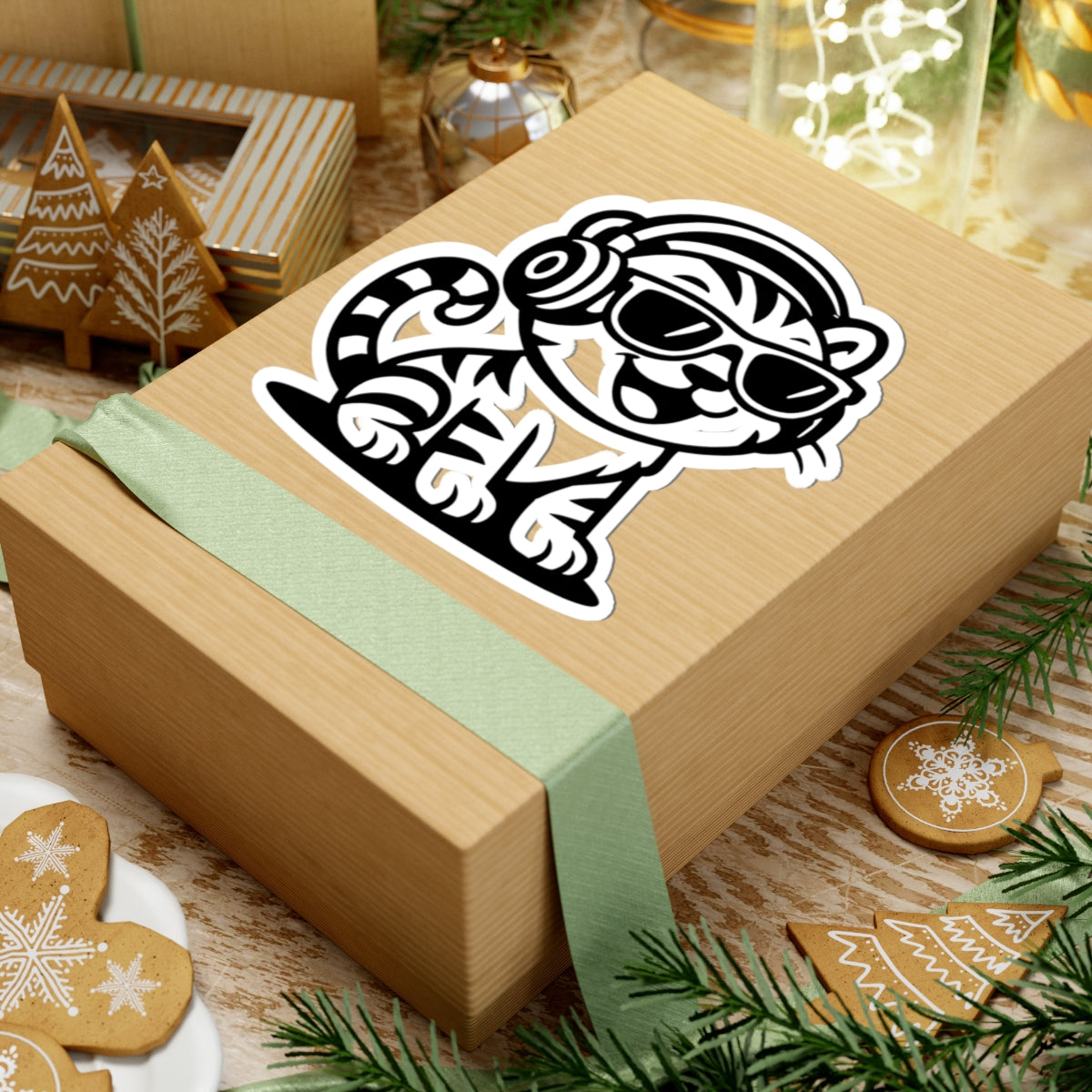 Chic Tiger Stickers - Cool Cat Vibes, Laptop Decor, Fun Animal Art, Gifts for Teens, Retro Aesthetic