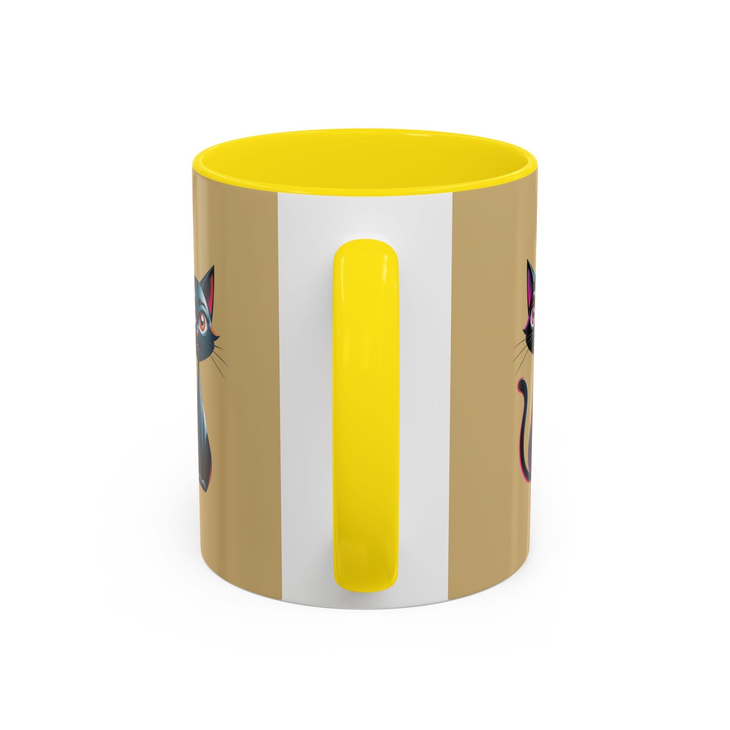 Cute Cat Accent Coffee Mug - Perfect for Cat Lovers, Gift for Birthdays, Home Decor, Animal Enthusiasts, Fun Kitchenware