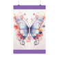 Butterfly Watercolor Wall Poster — Floral Pastel Matte Vertical Print