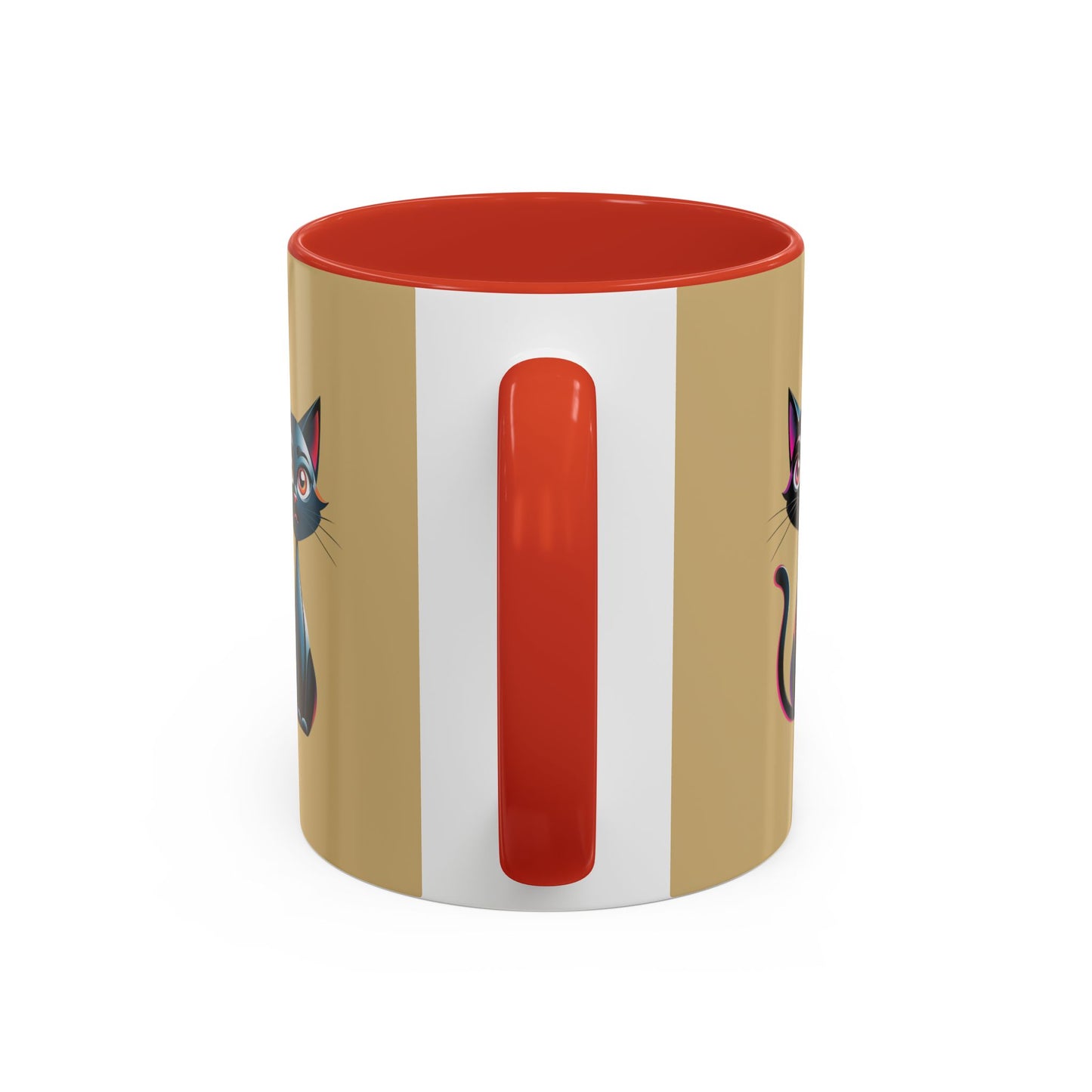 Cute Cat Accent Coffee Mug - Perfect for Cat Lovers, Gift for Birthdays, Home Decor, Animal Enthusiasts, Fun Kitchenware