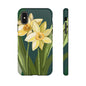 Floral Phone Case - Yellow Daffodil Design, Tough Phone Cover, Spring Decor, Floral Gift, Nature-Inspired Accessories