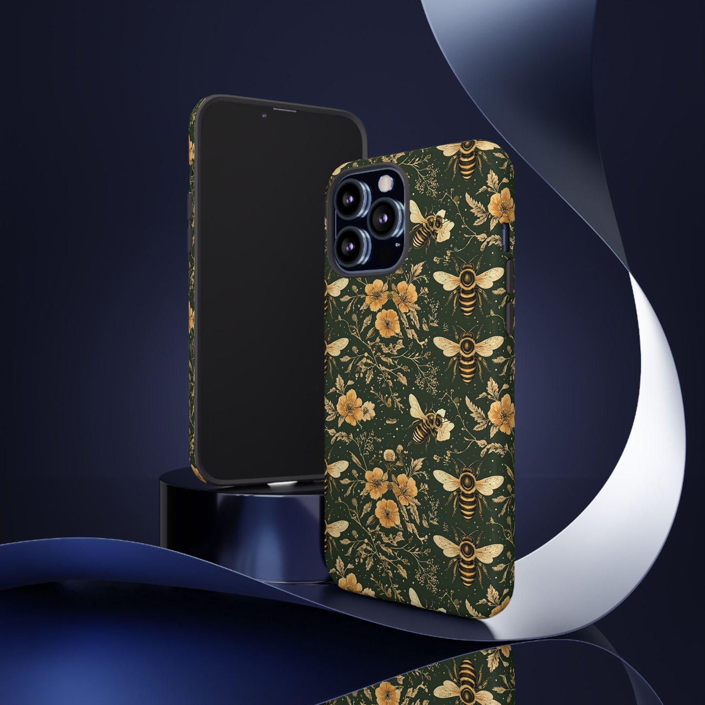 Nature-Inspired Phone Case, Tough Cases for Nature Lovers, Floral Bee Design, Eco-Friendly Gift, Summer Vibes, Trendy Phone Accessory,
