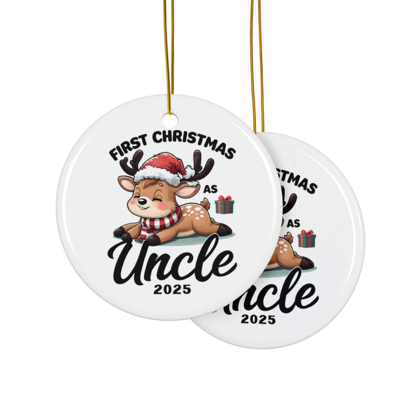 Personalized Christmas Ornaments - 1pc, 3pcs, 5pcs, 10pcs, First Christmas as Uncle, Unique Holiday Gift, Festive Decor