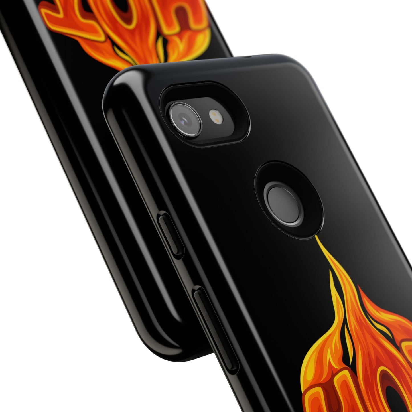 Stylish Phone Case, Hot Flames Design, Gift for Teens, Trendy Accessory, Protective Cover, Unique Phone Case