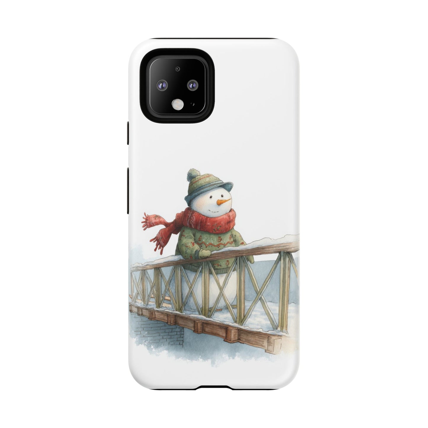 Snowman Phone Case – Winter Holiday Gift, Cute Snowman Design, Winter Accessories, Protective Phone Case, Unique Christmas Present