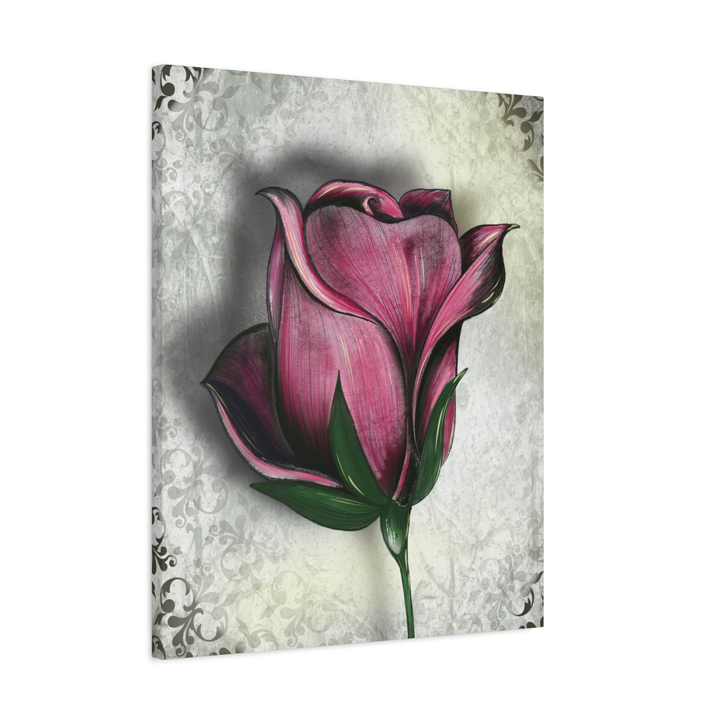 Matte Canvas, Stretched, 1.25" Purple Flowers