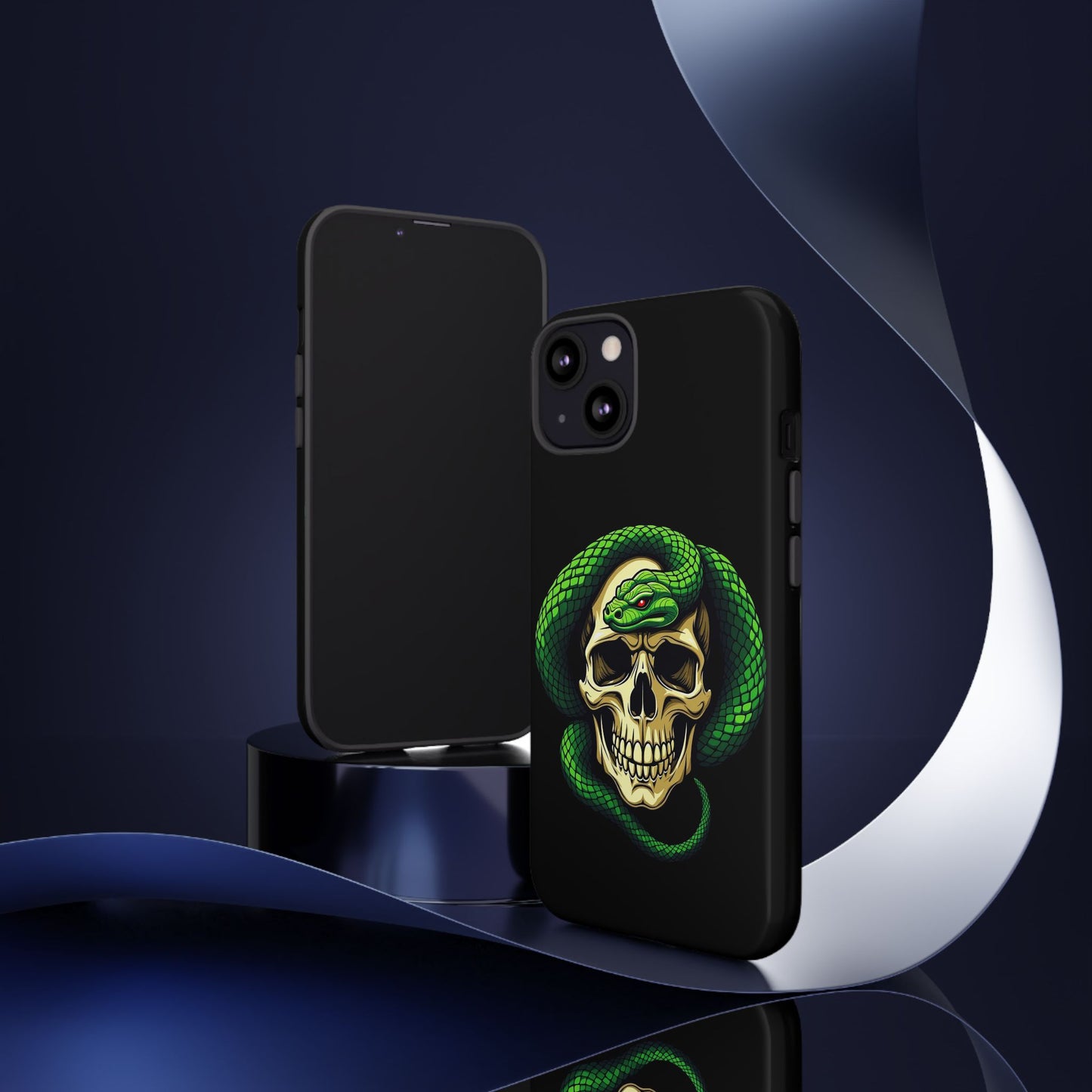 Skull & Snake Phone Case | Tough Cases, Protective Cover, Edgy Phone Accessories, Gothic Gift, Halloween Decor